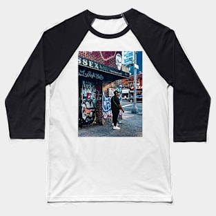 Graffiti Manhattan Street Art New York City Baseball T-Shirt